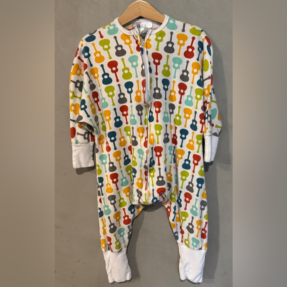 Sleeping Baby Flying Squirrel sleep sack 12-24 months rainbow guitar print